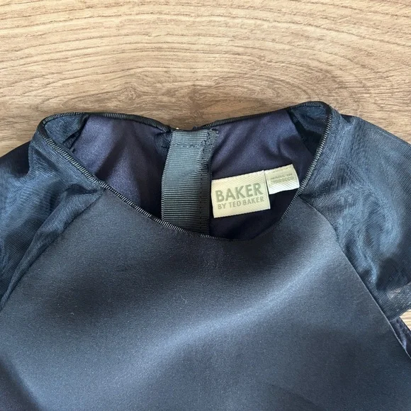 Baker by Ted Baker Toddler Girls Short Sleeve Black Dress Size 2-3 Years NWOT - Picture 2 of 8